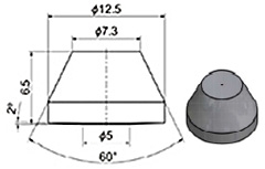 Сопло 7,3 мм сапфировое (тип 95)